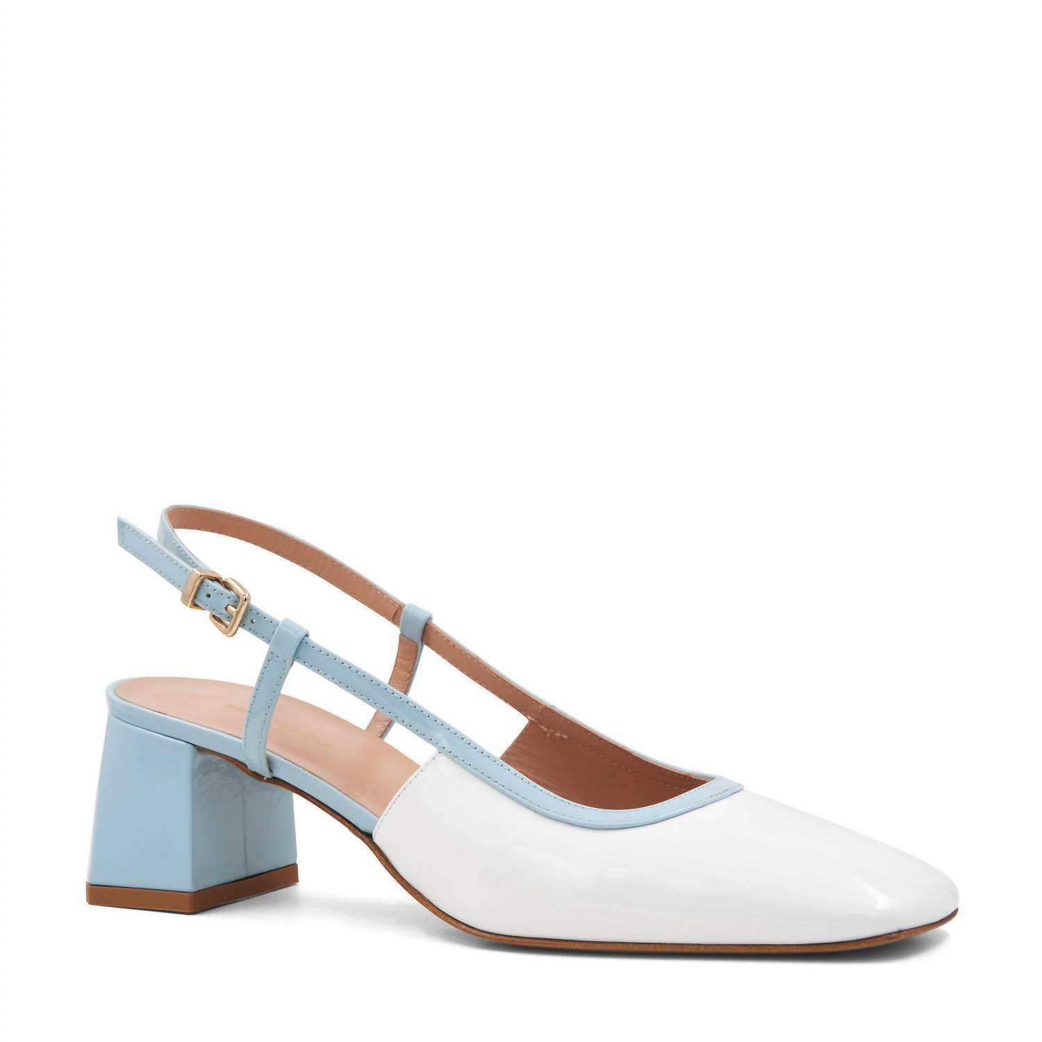 New Bruno Magli Women's Tasa Slingback Leather Pumps In Light Blue